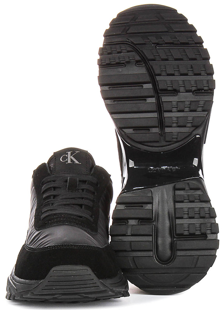 Calvin Klein Hike Tech Runner In Black For Men