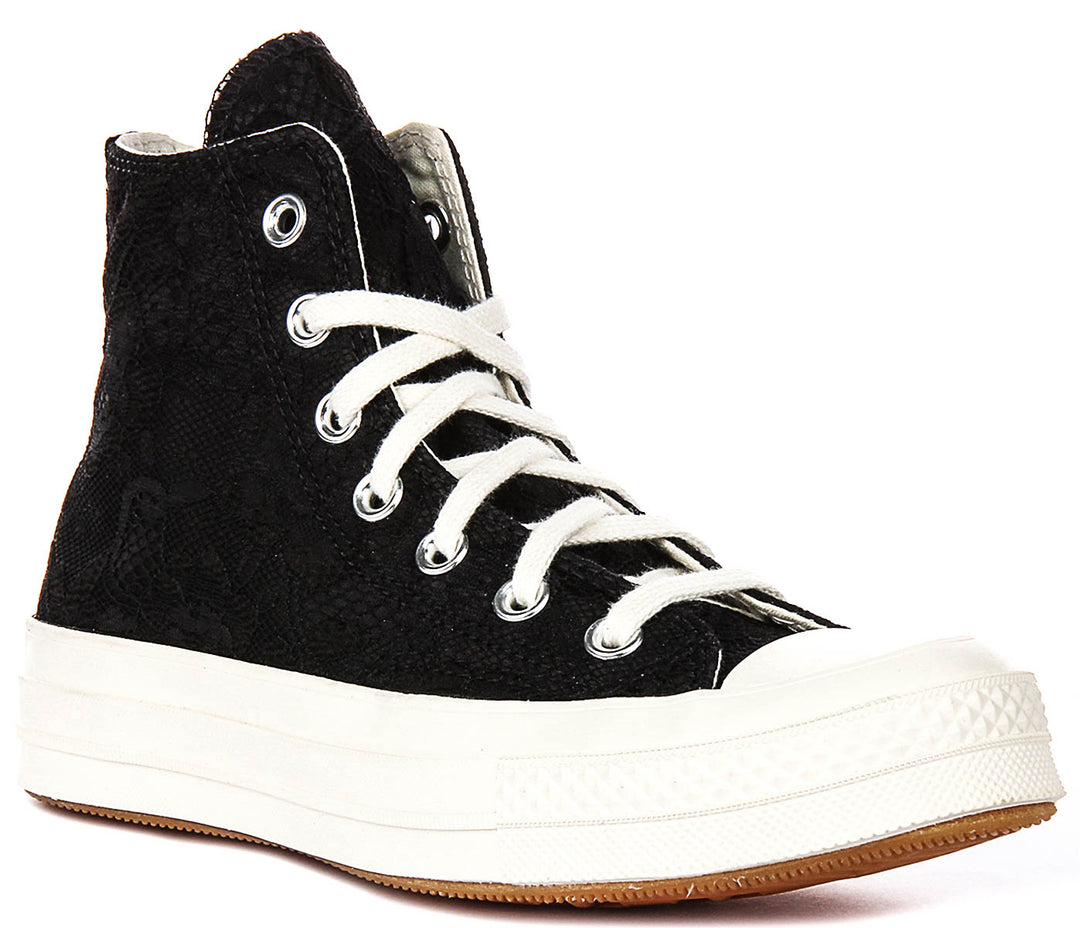 Converse Chuck 70s High A13665C In Black Floral Texture