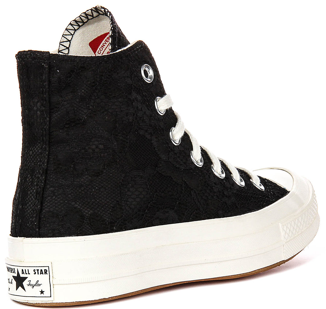 Converse Chuck 70s High A13665C In Black Floral Texture