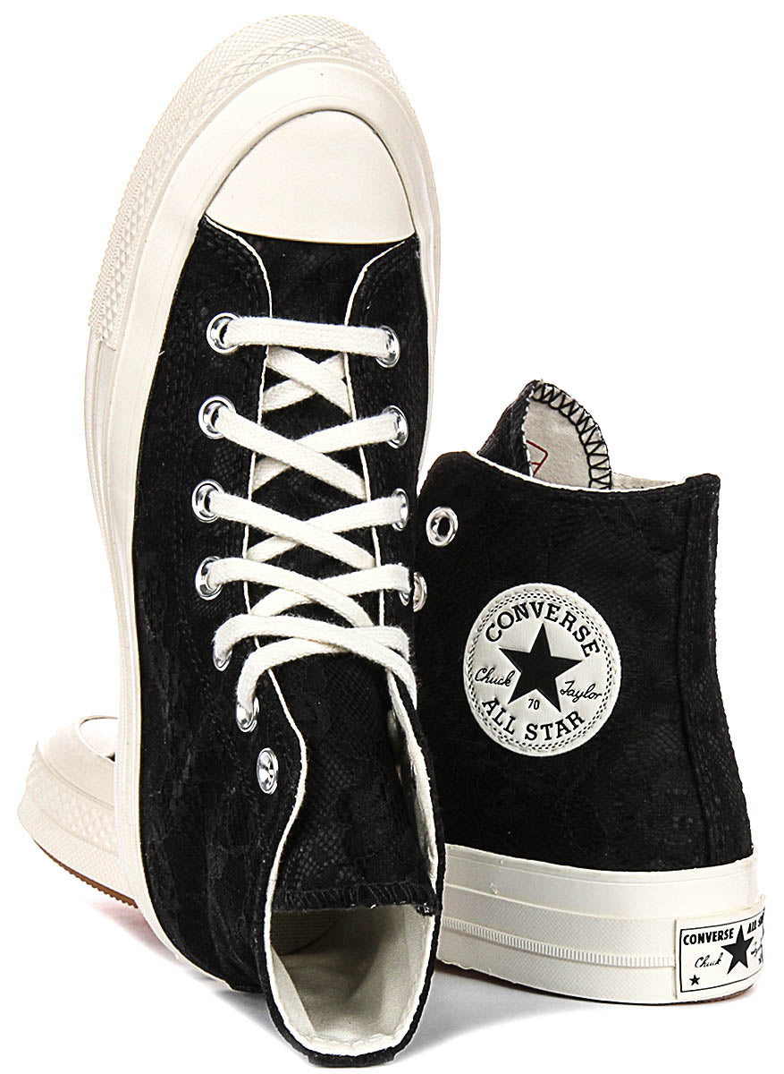 Converse Chuck 70s High A13665C In Black Floral Texture