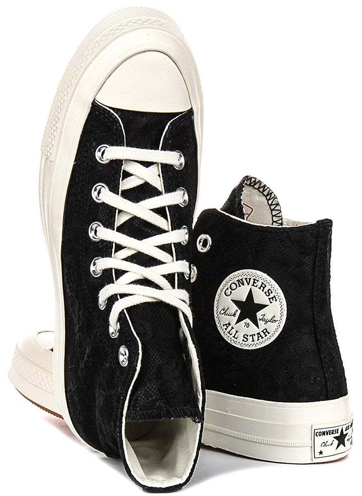 Converse Chuck 70s High A13665C In Black Floral Texture