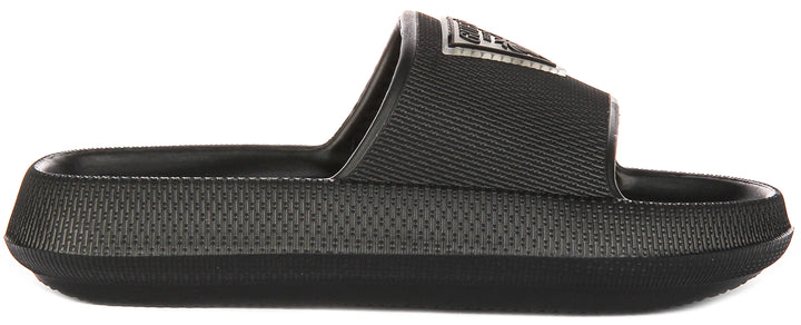 Guess 4G Beach Milk Sliders In Black For Women