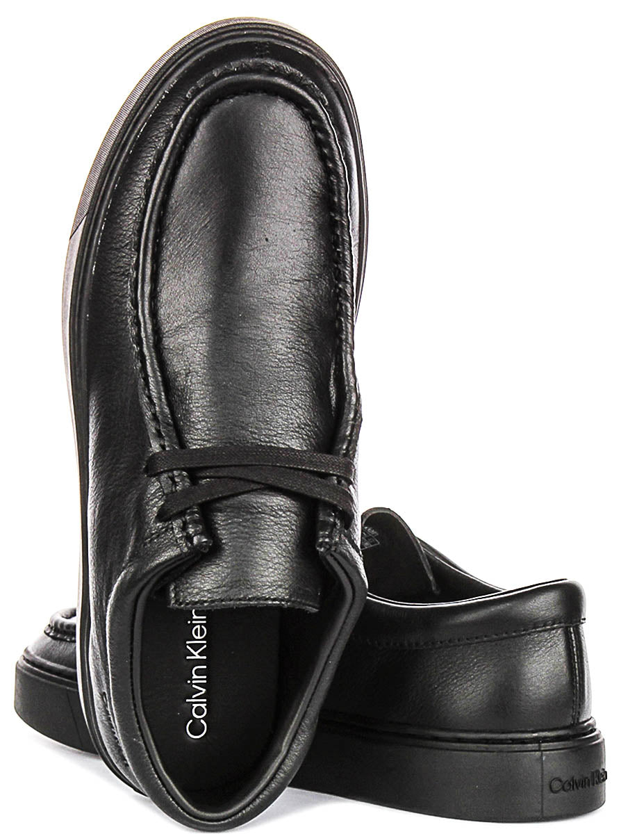 Calvin Klein Hybrid Wallabee In Black For Men