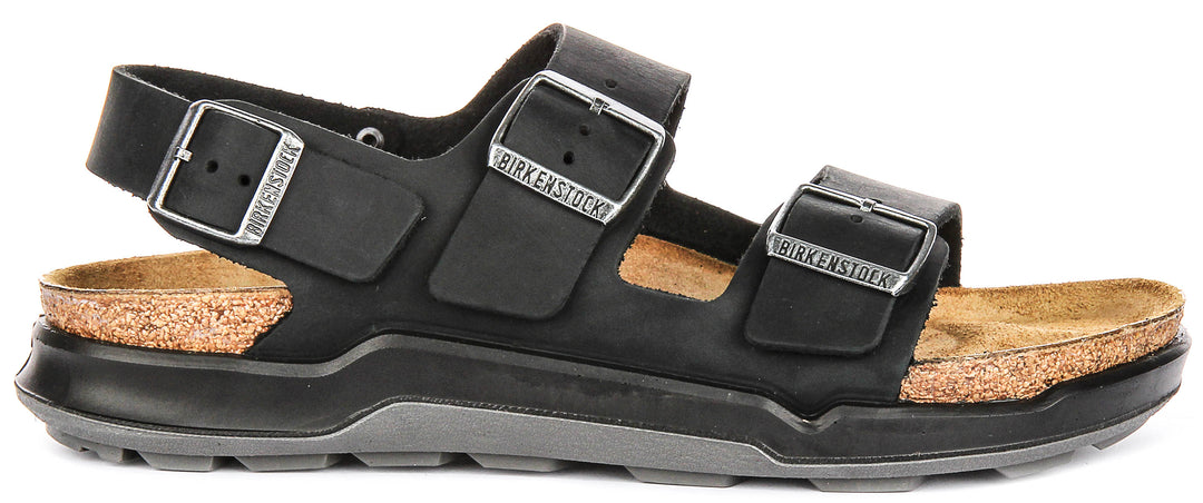 Birkenstock Milano Crosstow In Black For Unisex