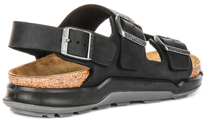 Birkenstock Milano Crosstow In Black For Unisex