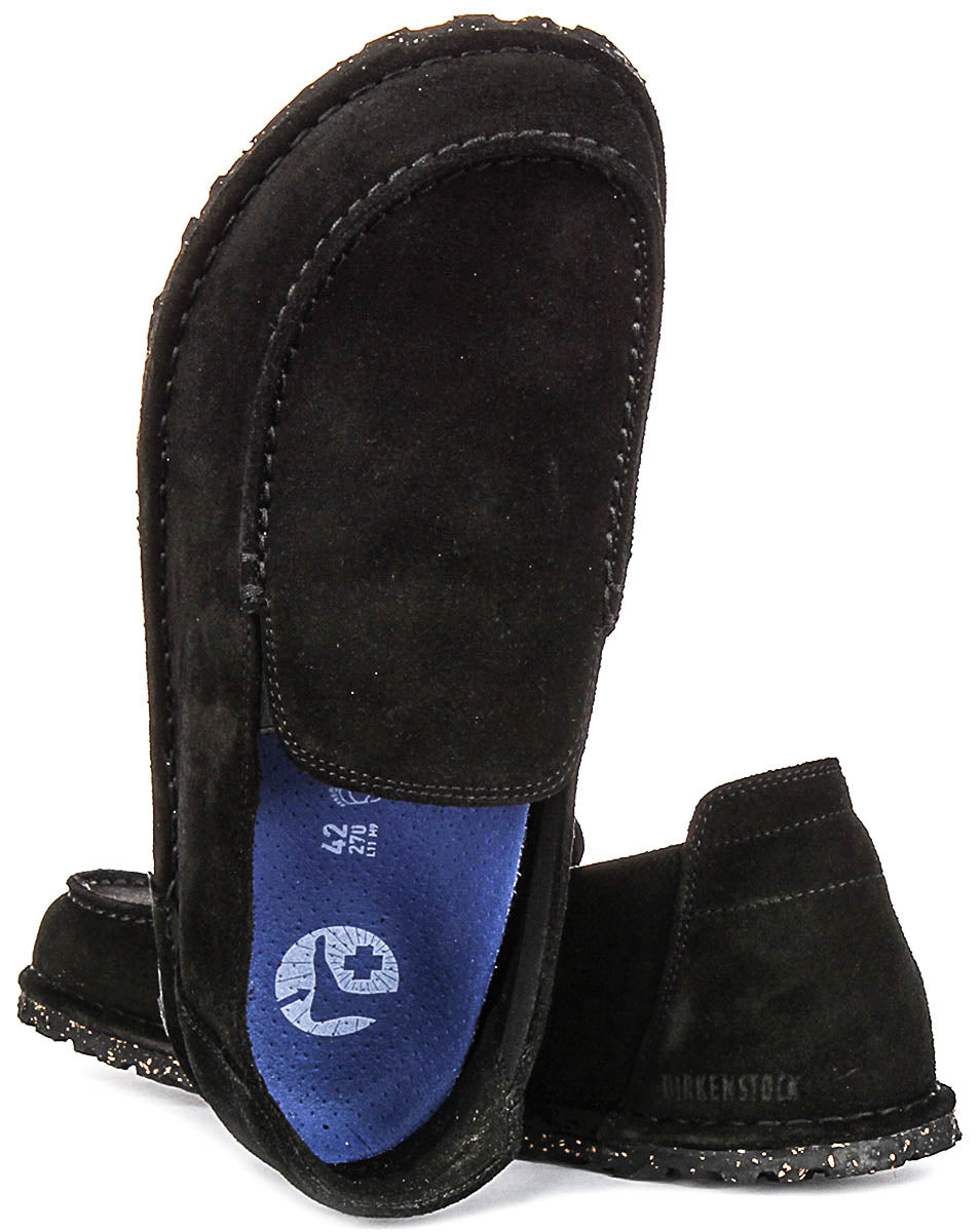 Birkenstock Utti Suede In Black For Unisex
