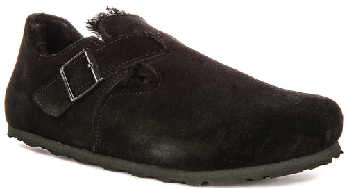 Birkenstock London Sherling In Black | Regular Fit