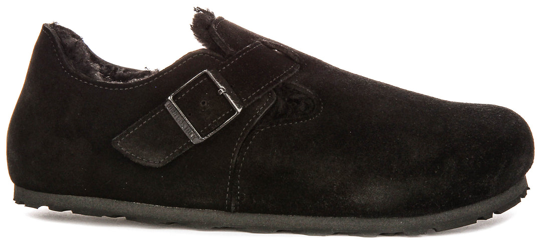 Birkenstock London Sherling In Black For Unisex
