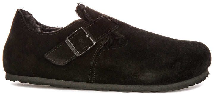 Birkenstock London Sherling In Black For Unisex