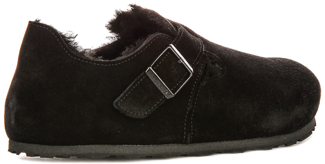 Birkenstock London Sherling In Black For Unisex