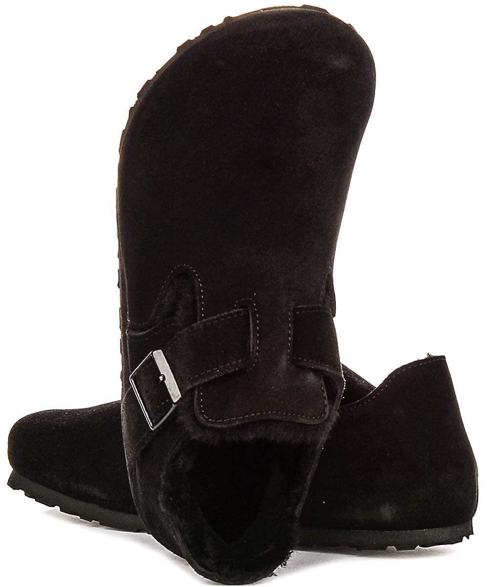 Birkenstock London Sherling In Black For Unisex