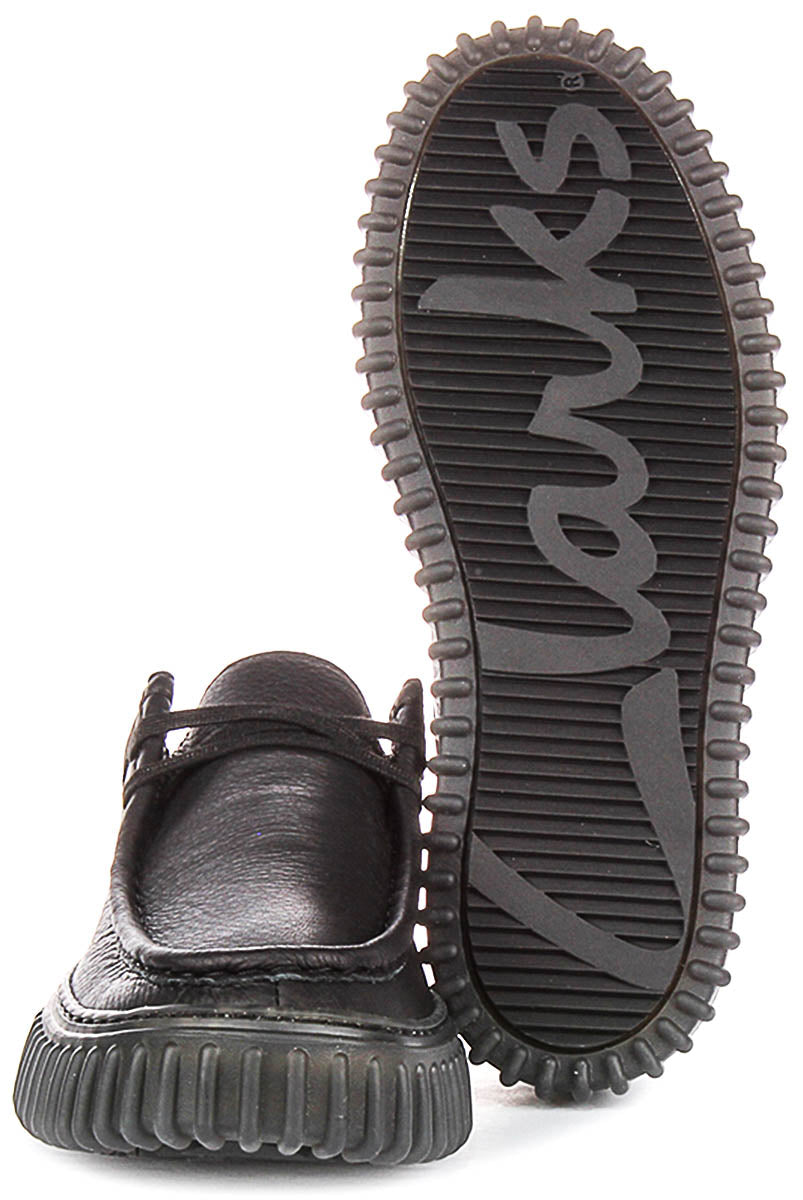Clarks Torhill Lo In Black For Mens | Leather Moc Toe Lace Up