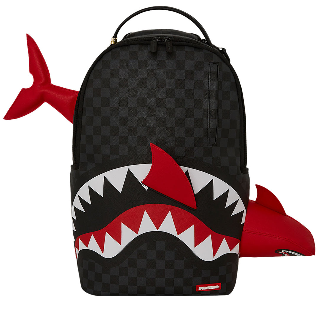 Sprayground Shark Escape Backpack In Black Red