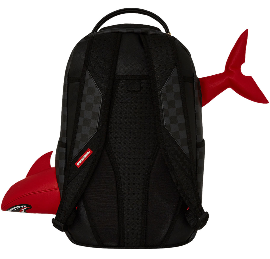 Sprayground Shark Escape Backpack In Black Red