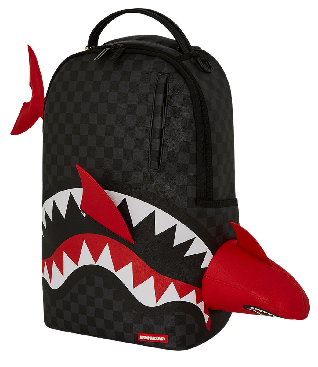 Sprayground Shark Escape Backpack In Black Red