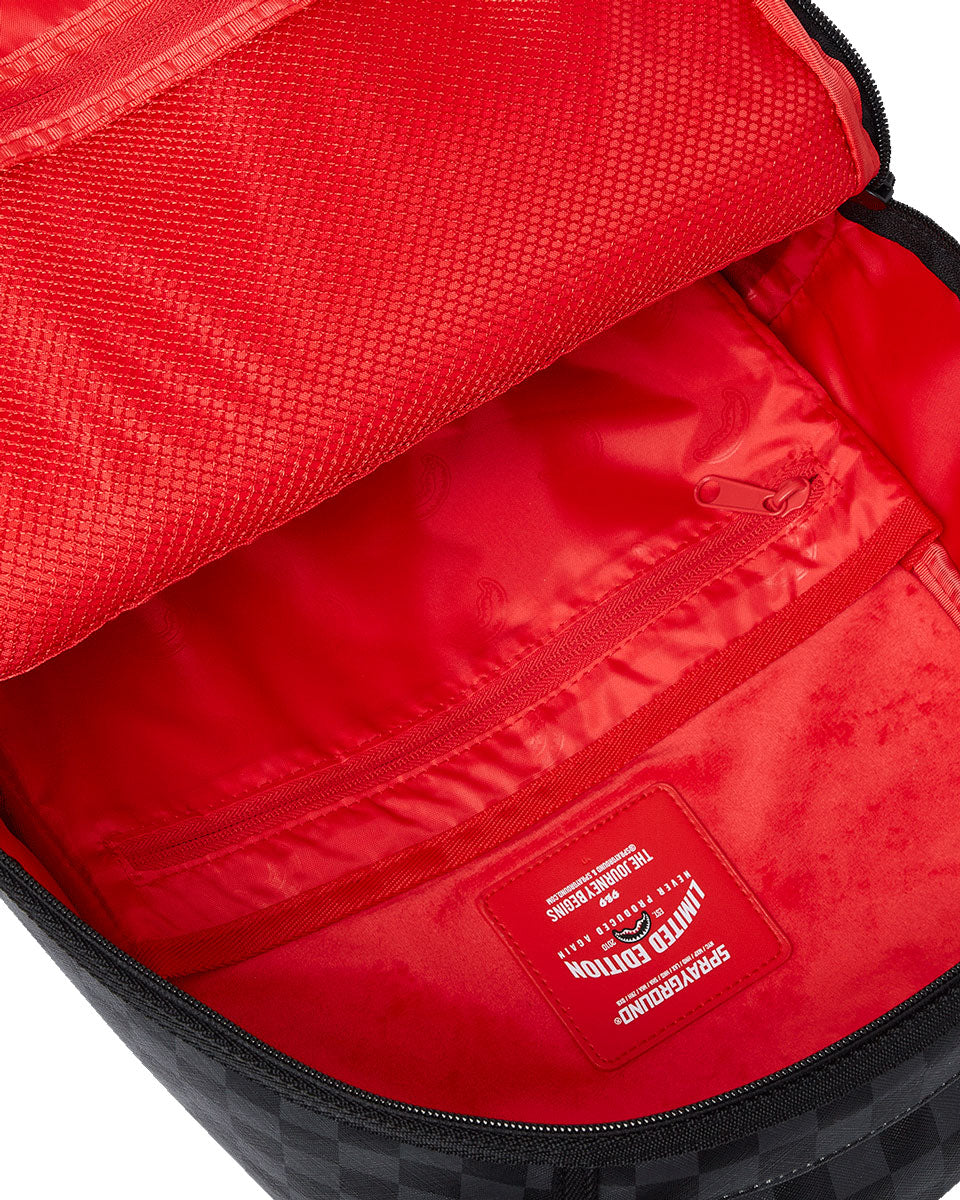 Sprayground Shark Escape Backpack In Black Red