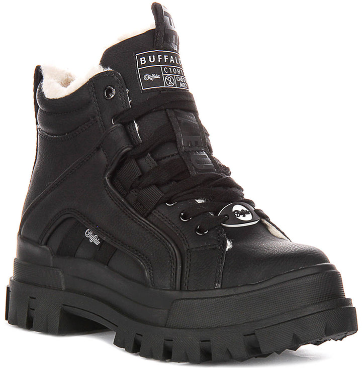 Buffalo Aspha NC Mid Warm In Black For Women