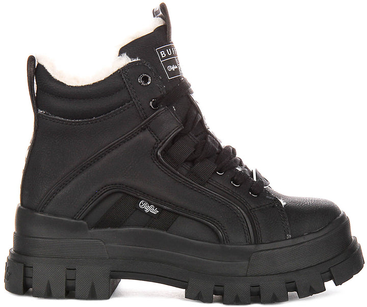 Buffalo Aspha NC Mid Warm In Black For Women