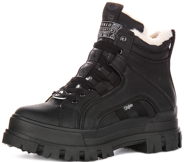 Buffalo Aspha NC Mid Warm In Black For Women