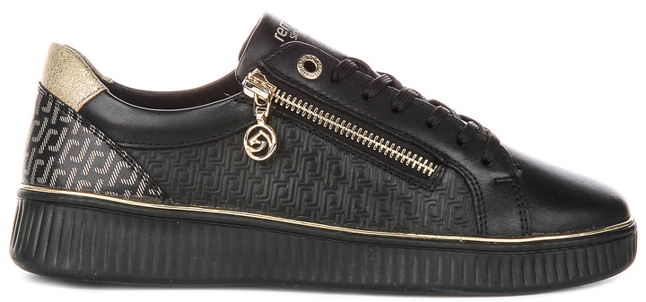 Remonte D2E00-03 In Black Gold For Women