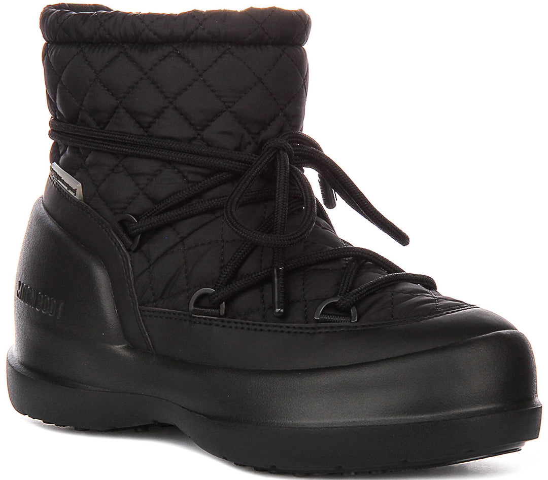 Moon Boot Mezzaluna Mid Waterproof In Black For Women