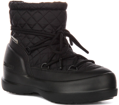 Moon Boot Mezzaluna Mid Waterproof In Black For Women