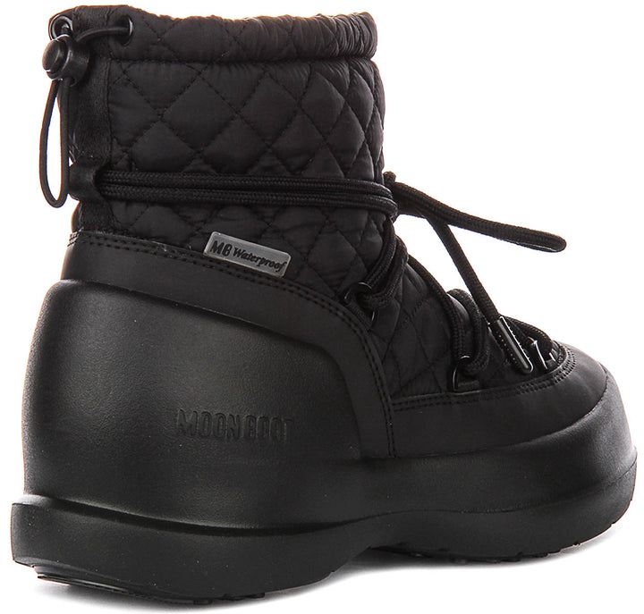 Moon Boot Mezzaluna Mid Waterproof In Black For Women