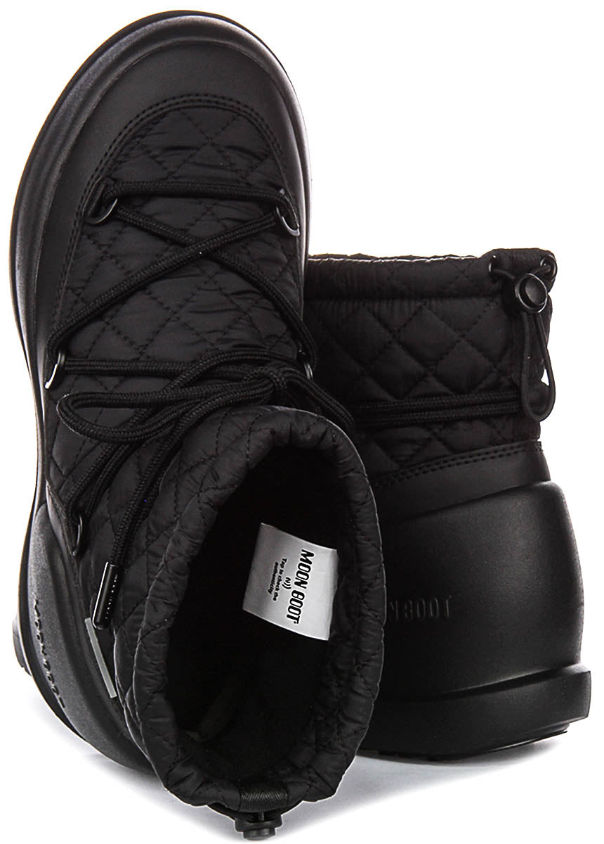 Moon Boot Mezzaluna Mid Waterproof In Black For Women