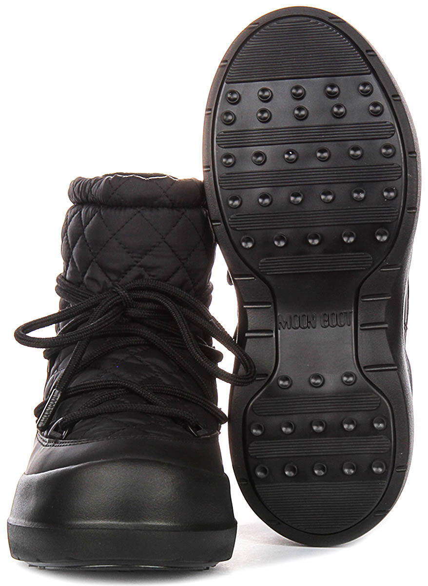 Moon Boot Mezzaluna Mid Waterproof In Black For Women