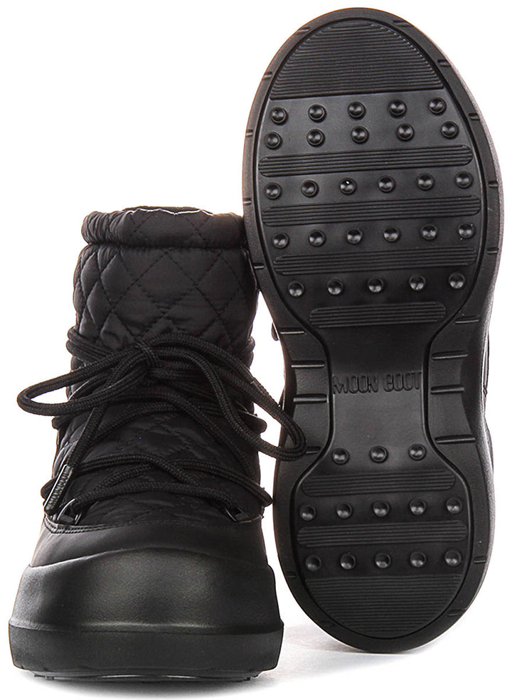 Moon Boot Mezzaluna Mid Waterproof In Black For Women