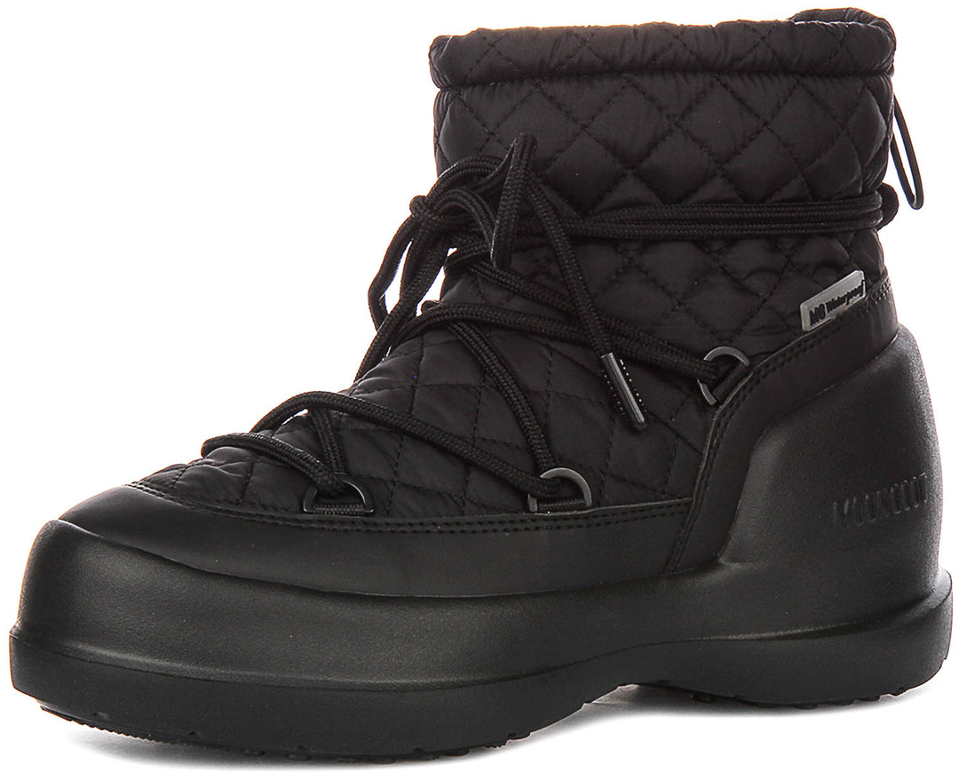 Moon Boot Mezzaluna Mid Waterproof In Black For Women