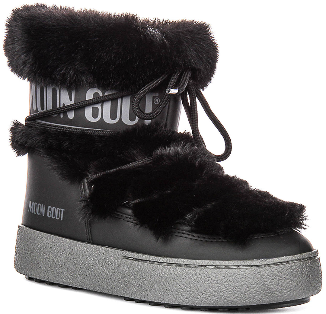 Moon Boot LTRACK Low Fur In Black For Women