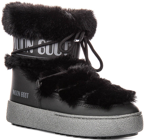 Moon Boot LTRACK Low Fur In Black For Women