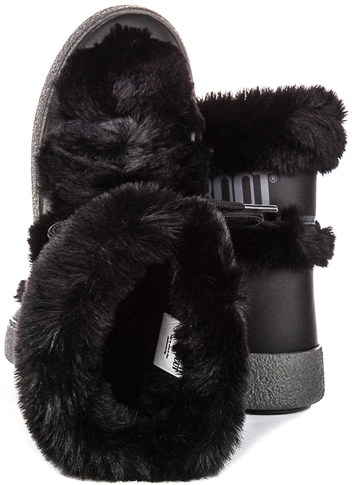 Moon Boot LTRACK Low Fur In Black For Women