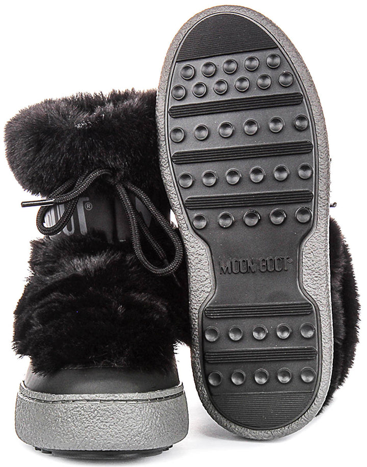 Moon Boot LTRACK Low Fur In Black For Women