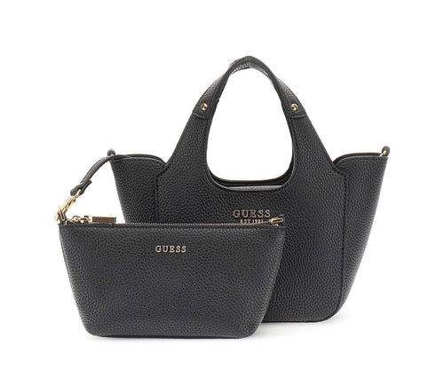 Guess Calista Mini Shouldbag 2 in 1 Bag In Black For Women