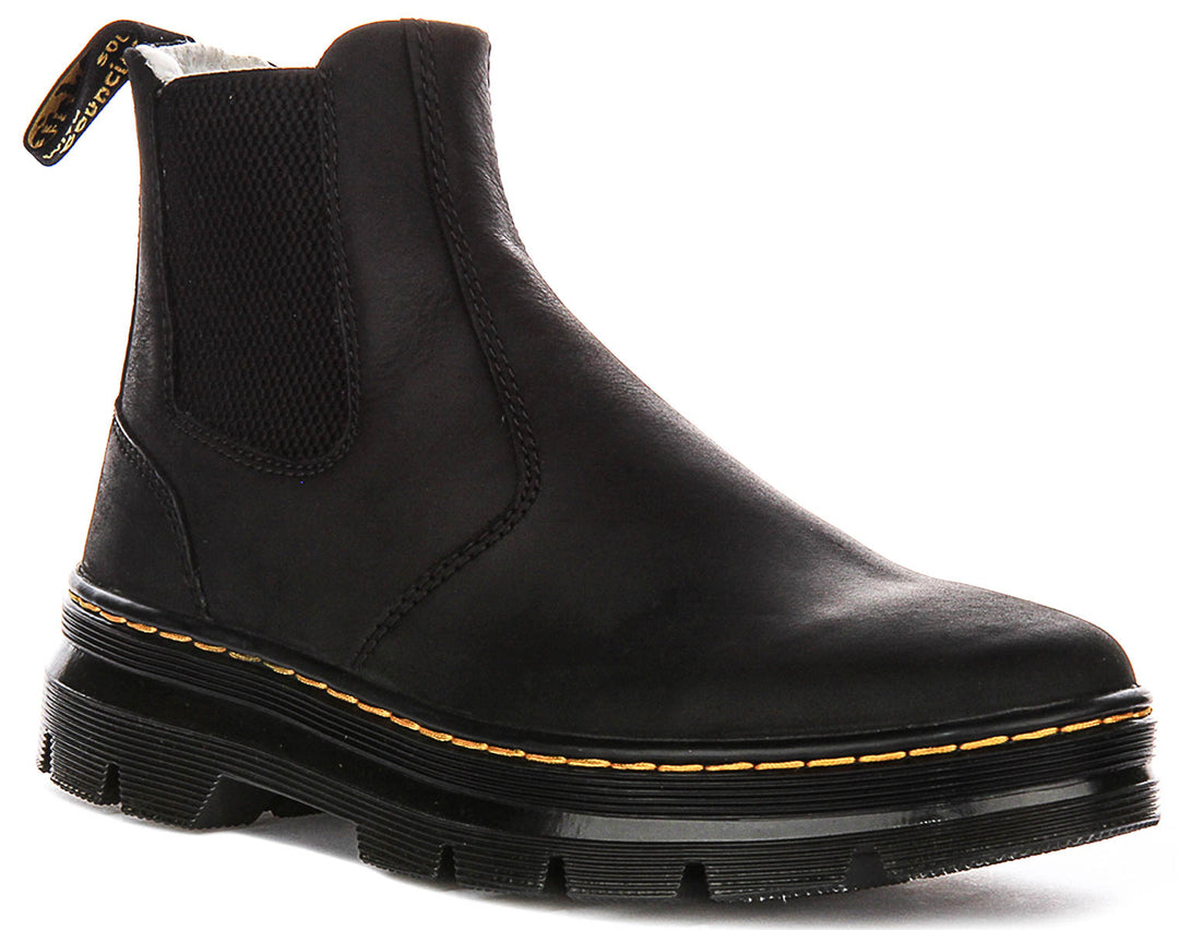 Dr Martens Embury Wool Lined Boots In Black For Women