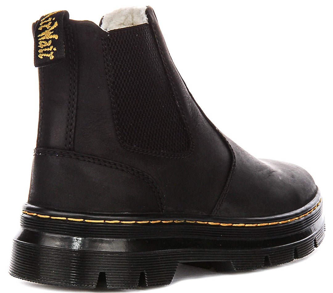 Dr Martens Embury Wool Lined Boots In Black For Women