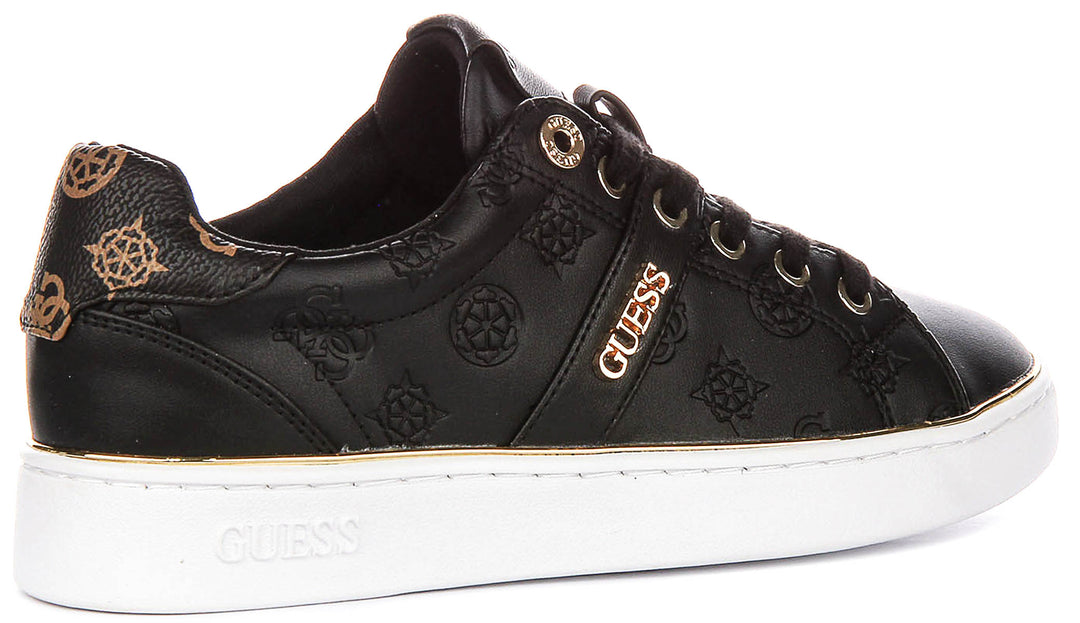 Guess Britz Peony In Black Gold For Women