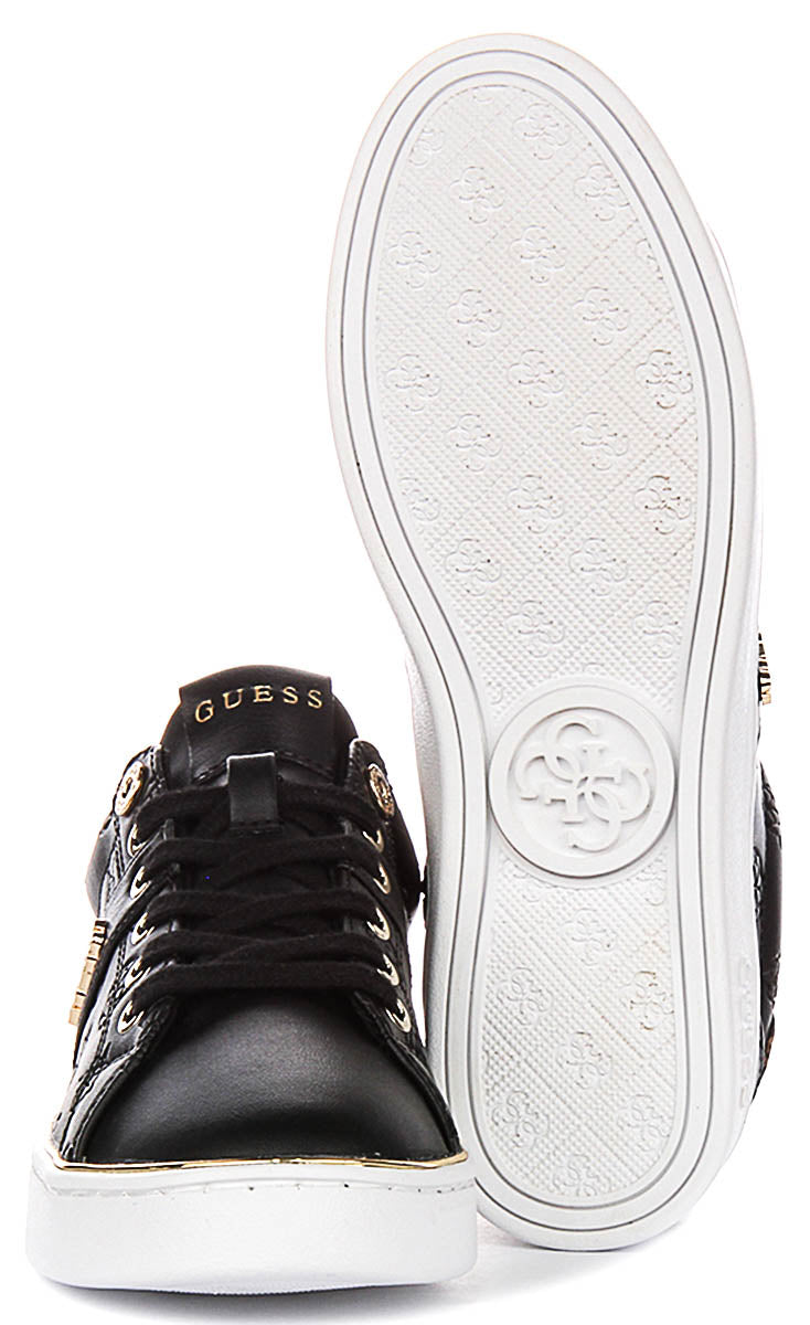 Guess Britz Peony In Black Gold For Women