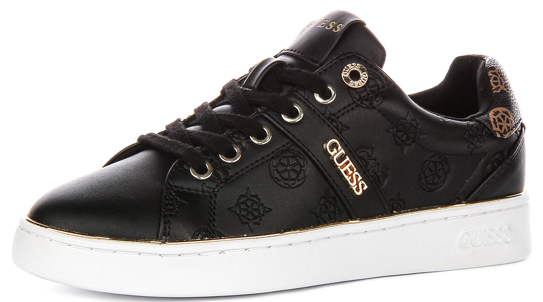 Guess Britz Peony In Black Gold For Women