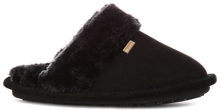 Hunter Womens Mule Slipper In Black
