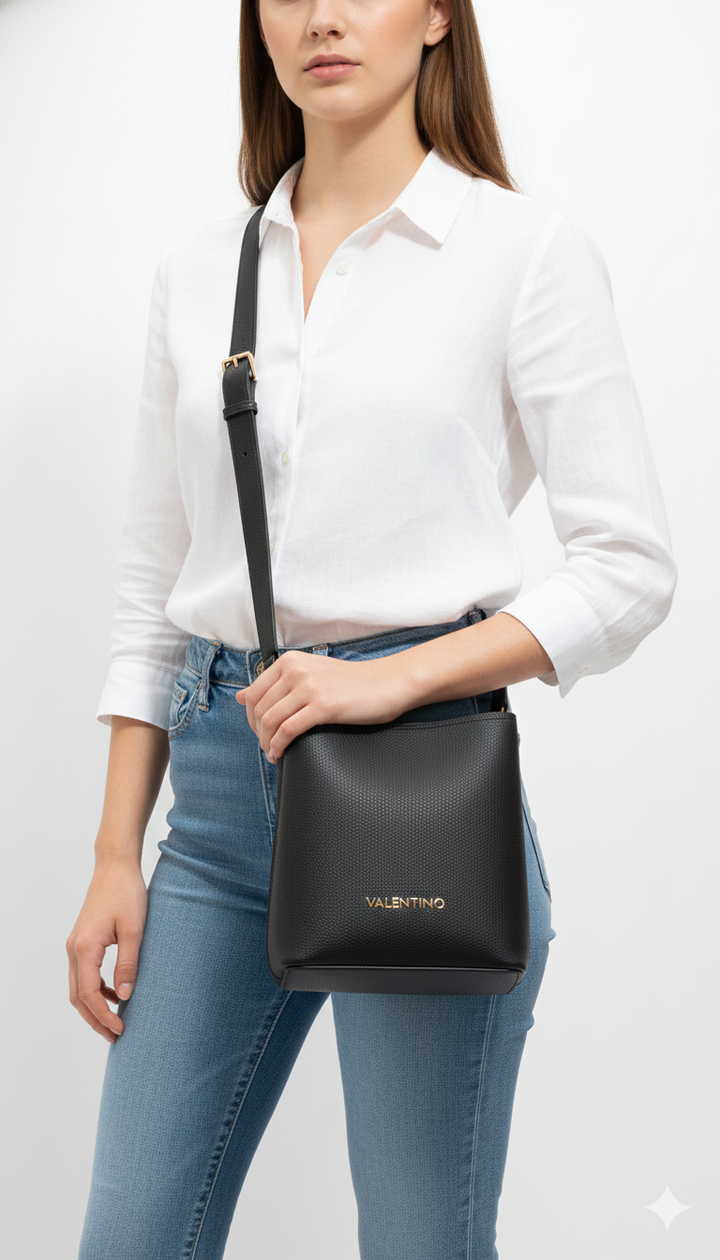 Valentino Brixton Bucket Bag In Black For Women