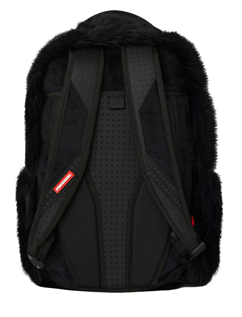 Sprayground Fur Cray All Black Backpack | Shark Mouth 910B8203NSZ