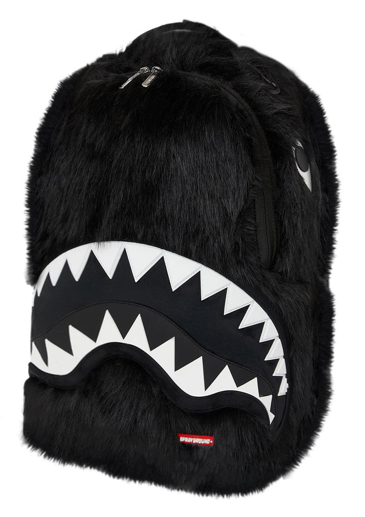 Sprayground Furry Cray Black Backpack In Black