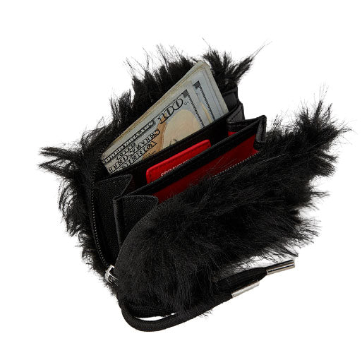 Sprayground Fur Cray Black Wallet In Black