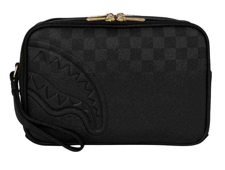 Sprayground Spritz Black Toiletry Bag In Black Check