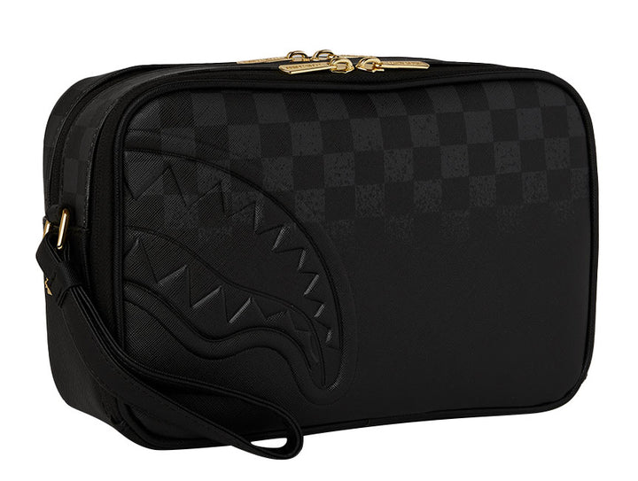Sprayground Spritz Black Toiletry Bag In Black Check
