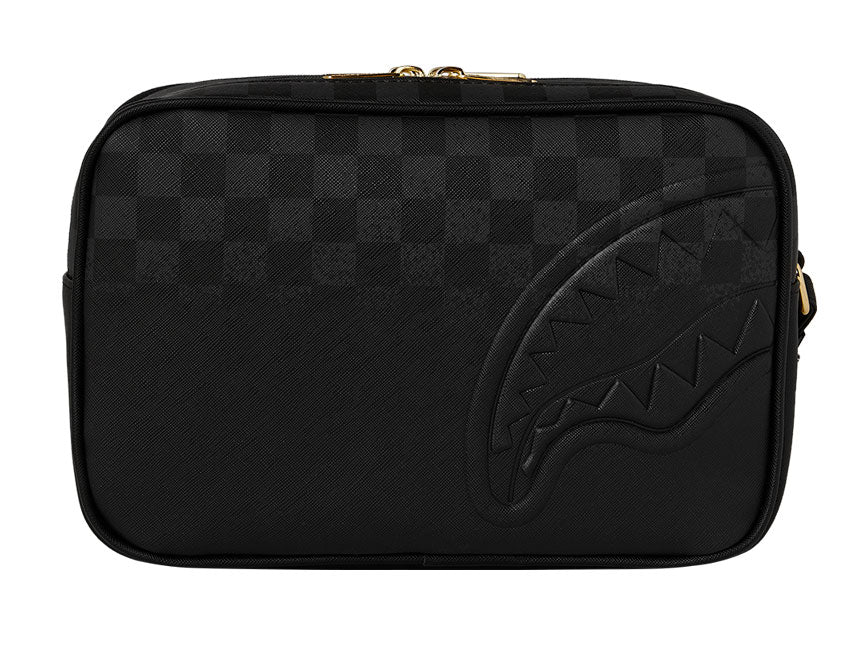 Sprayground Spritz Black Toiletry Bag In Black Check