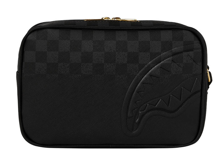 Sprayground Spritz Black Toiletry Bag In Black Check